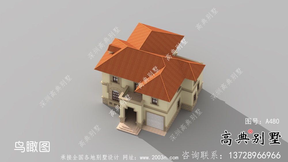欧式风格二层实用型农村小别墅全套施工图及效果图