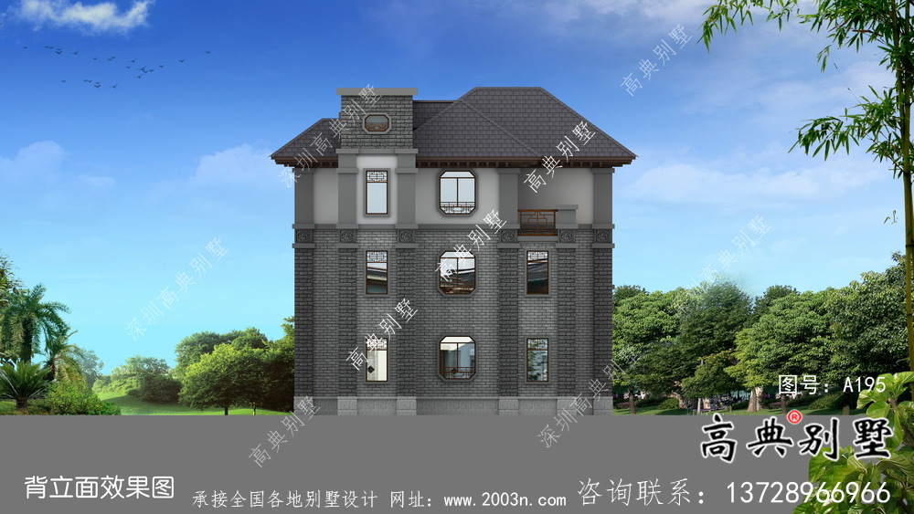 中小型中式别墅，新中式风格别墅设计图