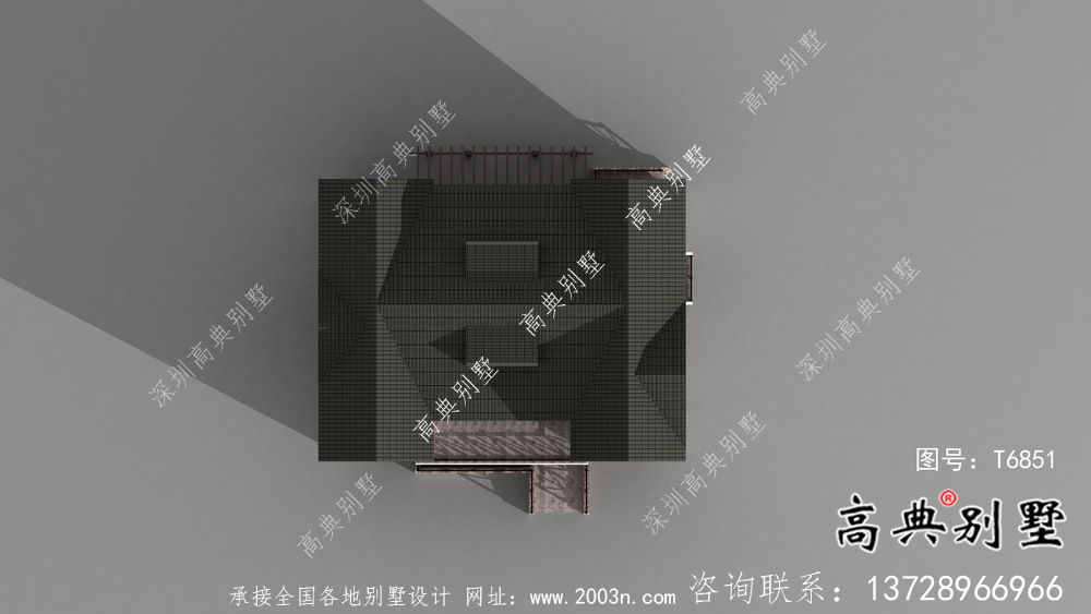 大型两层英式风格农村别墅设计图