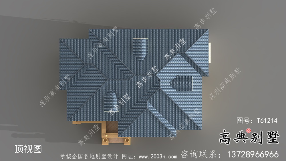 复式二层小型欧式别墅设计效果图