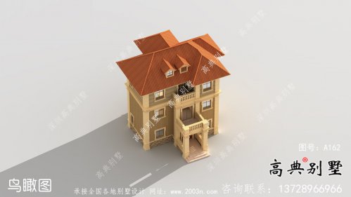 乡村欧式三层自建别墅效果施工设计全套图纸