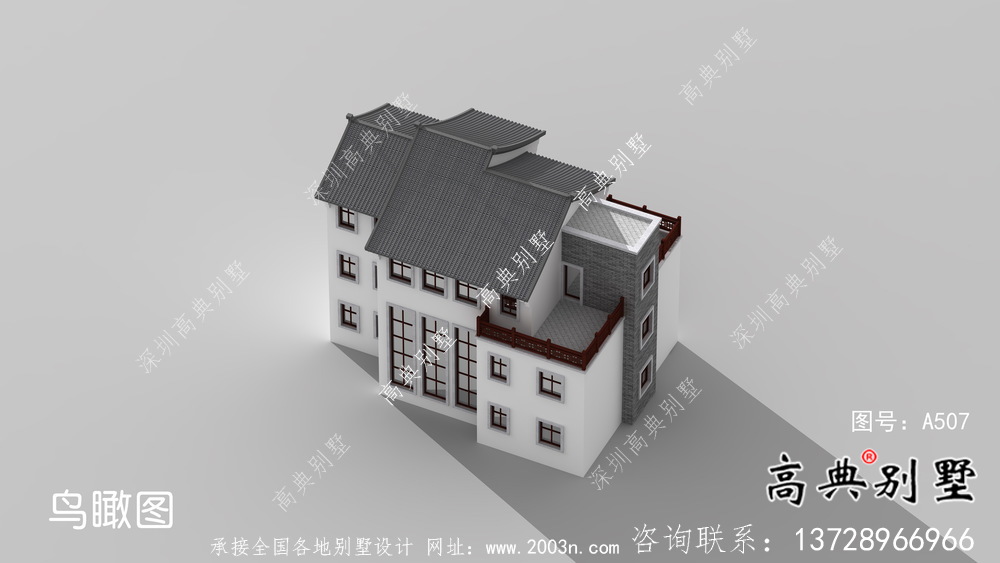 新中式简约优雅三层别墅设计+结构图