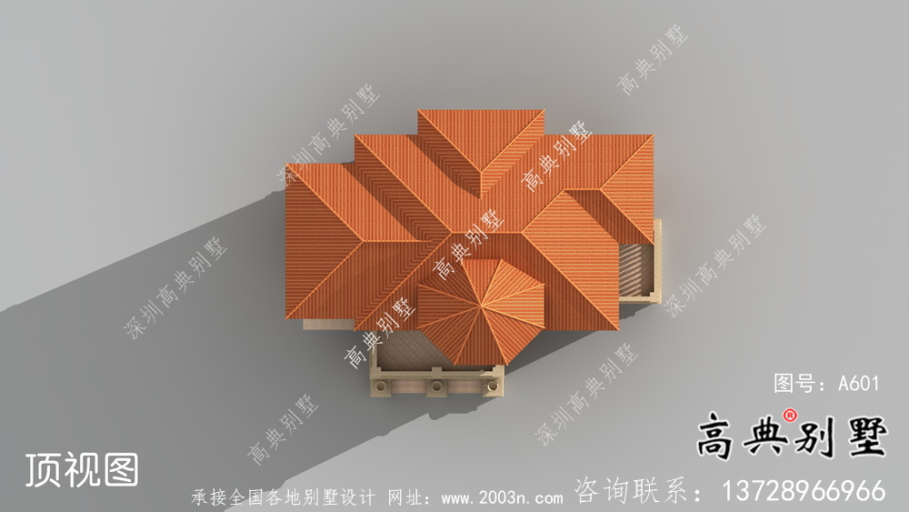 特色欧式风格三层新农村别墅设计图含效果图