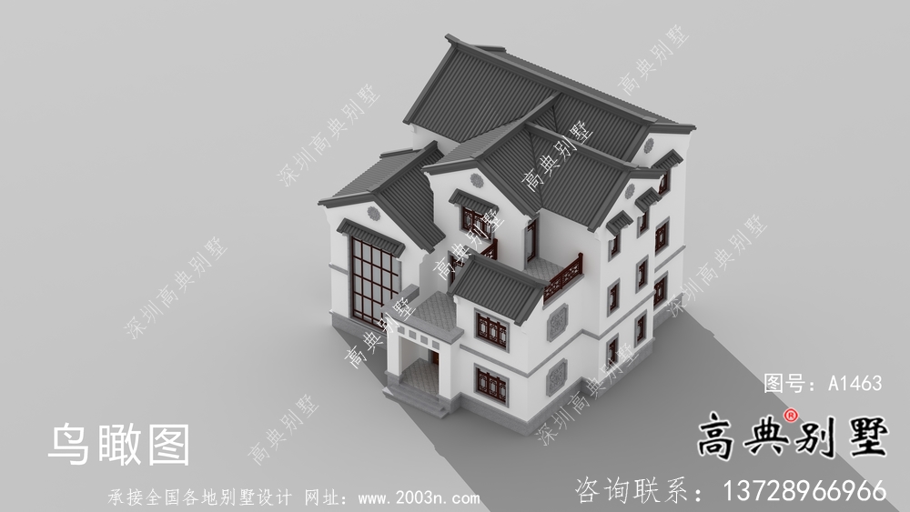新中式三层房屋设计图纸