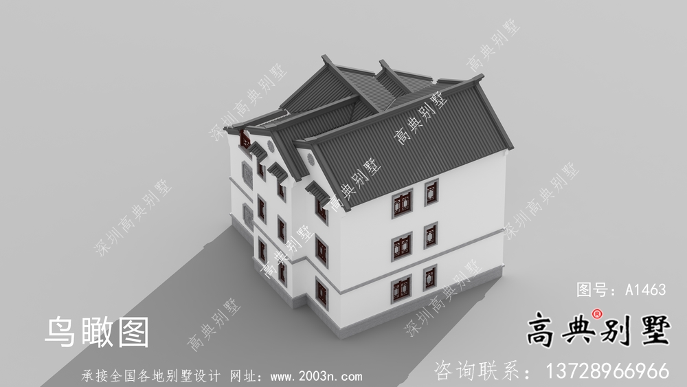新中式三层房屋设计图纸
