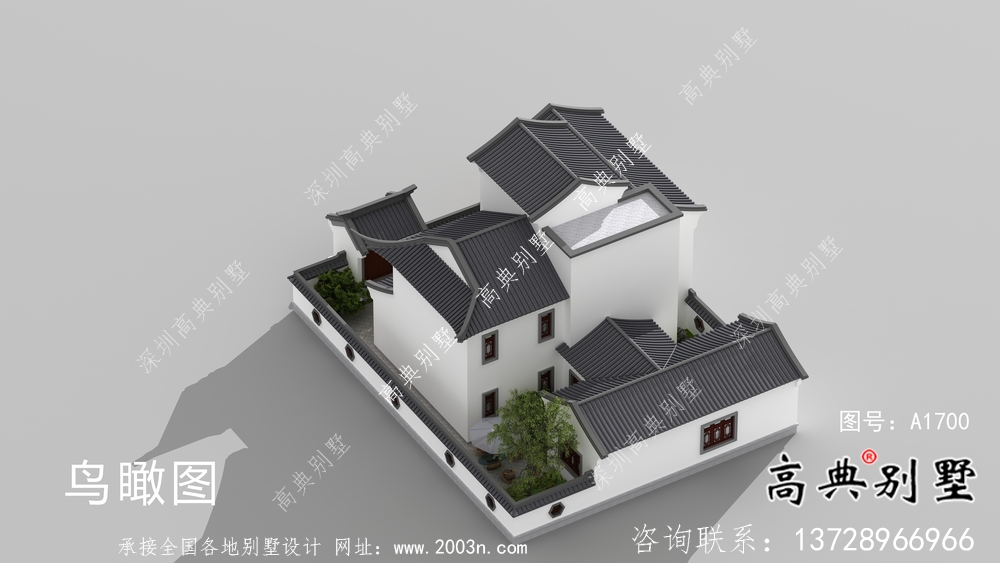 新中式三层苏式园林别墅设计图纸