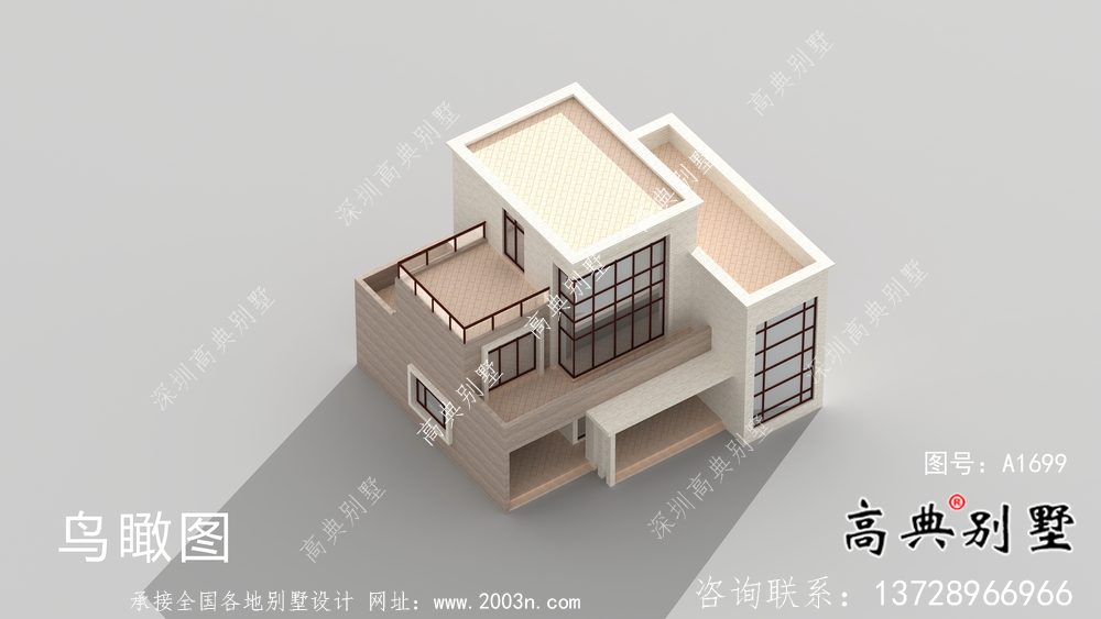 简洁明了的乡村现代风格小别墅设计图及施工图纸