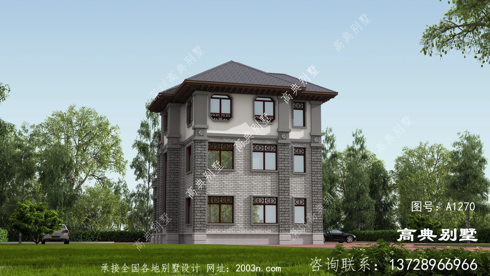 村里都建欧式，那么来栋不一样的中式别墅吧