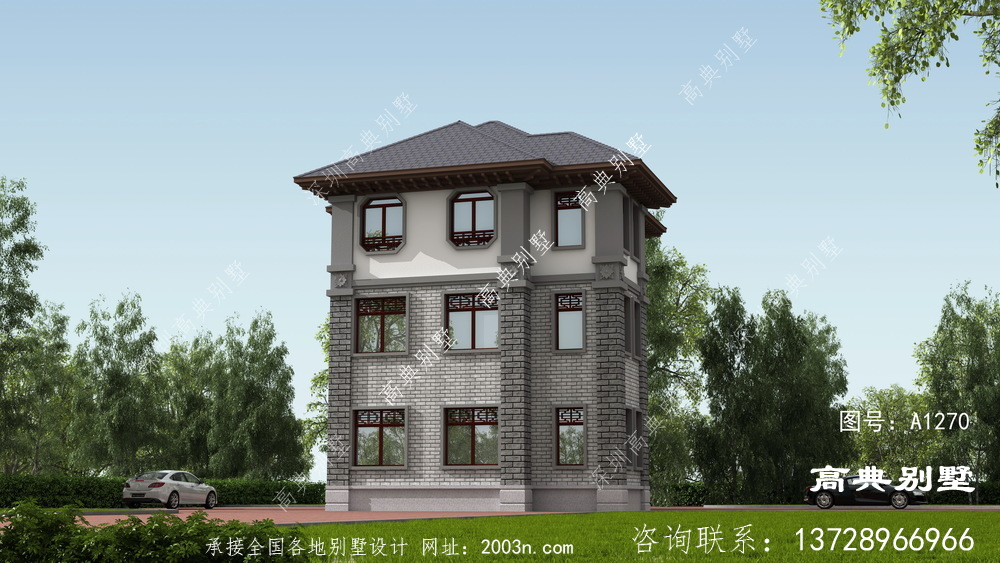 村里都建欧式，那么来栋不一样的中式别墅吧